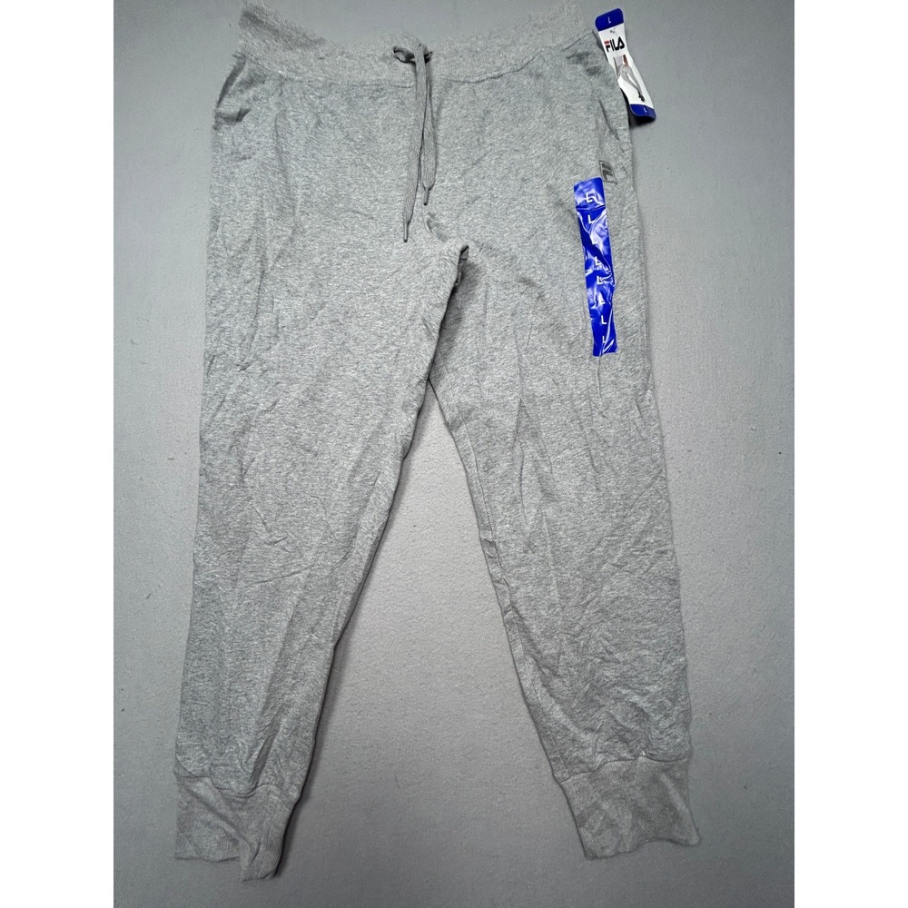 FILA Joggers Cotton Blend Grey Heather L Womens